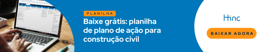 Planilha de plano de ação para construção civil
